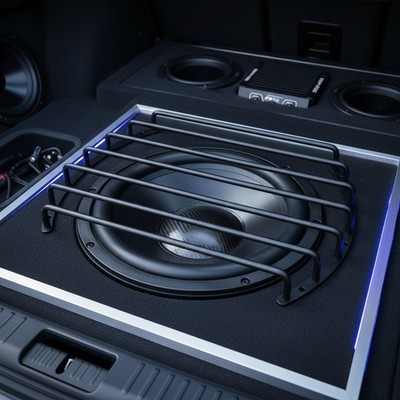 Metal 12 Inch Subwoofer Grill Cover - Compatible with Most Car Audio Systems