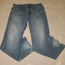 Levis 505 Regular Fit Straight Leg Mens Jeans Blue Denim 36x30 Medium Wash