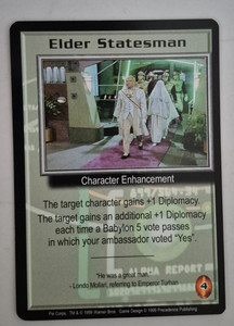 Elder Statesman Promo Card Babylon 5 B5 CCG Precedence Entertainment NM