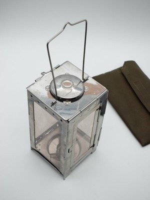 Original WWII Swiss Army Military Folding candle Lantern Storm