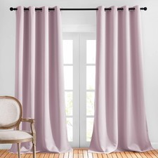 NICETOWN Room Darkening Curtains  Drapes 52"W x 90"L Pack of 2 , Baby Pink