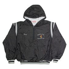 BIRDIE Dickson City Herren Shell Jacke Schwarzes Nylon Mit Kapuze XL