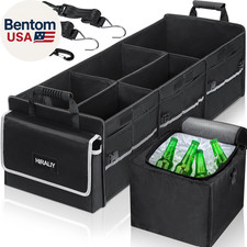 4 in 1 Car Trunk Storage Organizer with Leakproof Cooler Bag, Multi-Compartment
