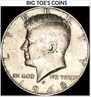 1968-D KENNEDY HALF DOLLAR 40 % SILVER, BEAUTIFUL RARE  COIN, FAST SHIPPING