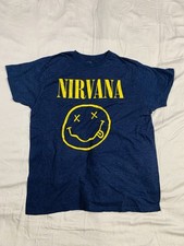 Nirvana Mens Graphic T-Shirt XL Heather Blue ...