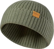 100 Merino Wool Fisherman Beanie Hat, Unisex Warm Winter Hats, Soft Breathable