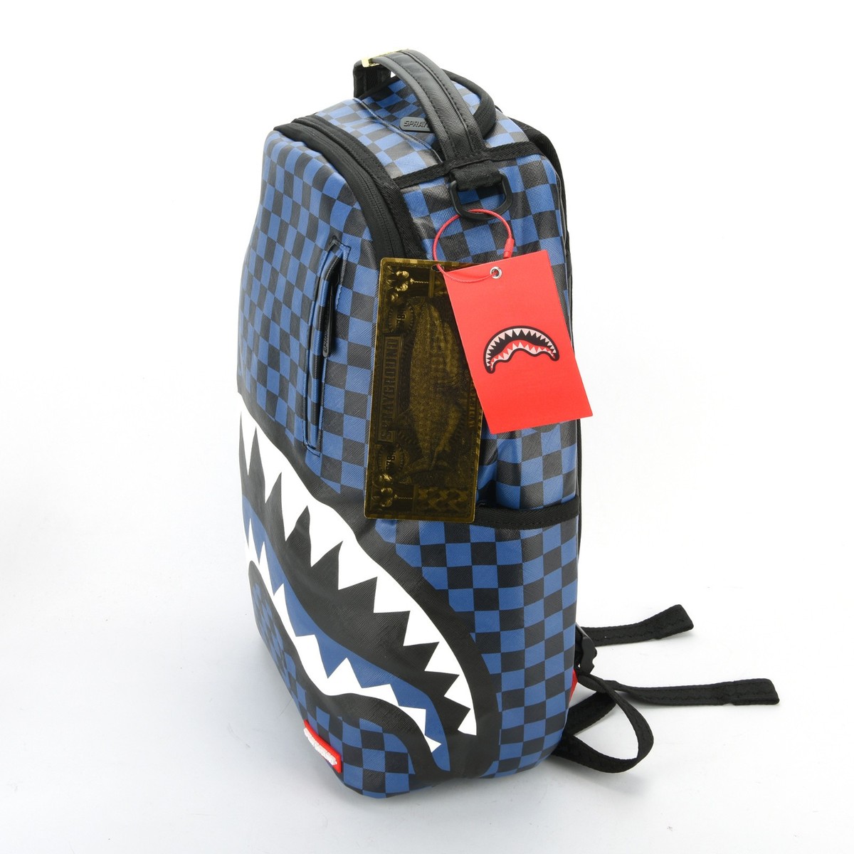Sprayground Midnight Magic Shark Leather Bag Backpack Unisex Blue