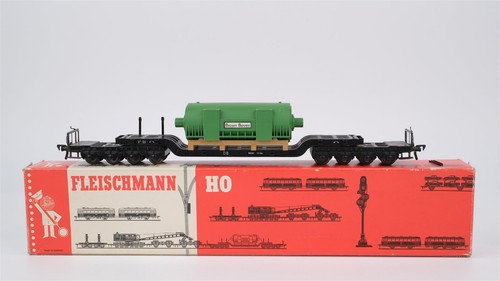 Fleischmann H0 5299 Tiefladewagen (Brown-Boverie, grün) 980 901 DB | Condition: Gebraucht