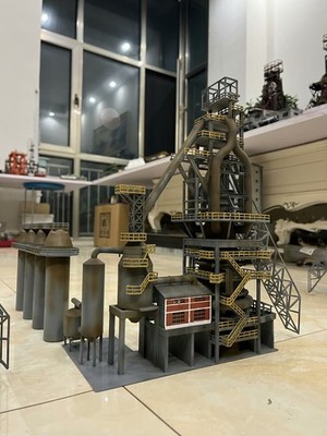 N Scale 1/160 Blast Furnace - Large Steel Plant Building Model NEW