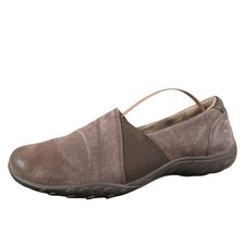 Skechers Breathe Easy Kindred Women's 8 Brown Suede Slip-On Casual Comfort