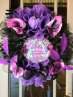 Fall Halloween Deco Mesh Wreath HAUNTED HOUSE Handmade