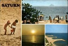 Saturn Beach Resort Romania vintage postcard p856