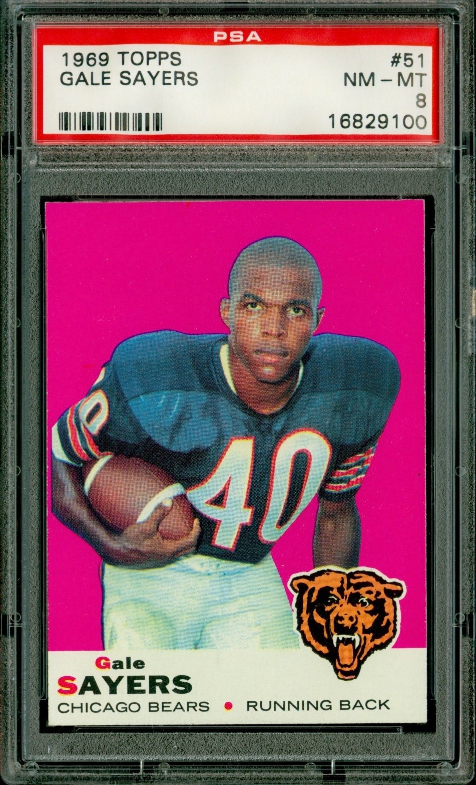 1969 Topps Gale Sayers #51 PSA 8 Bears