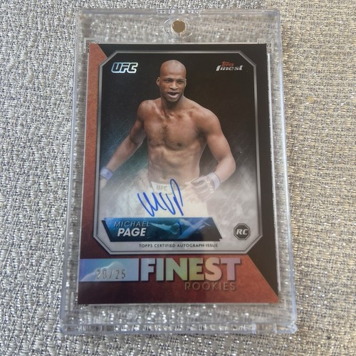 2024 Topps Finest UFC Michael Page RC Finest Rookies Auto Orange /25 20/25 Rare - Bild 5 von 5