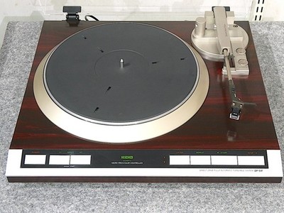 Denon DP-51F Direct Drive Fully Auto Turntable Quartz Lock SHURE M44G Serviced