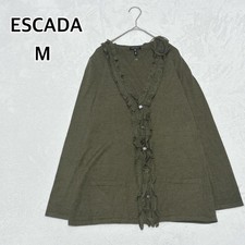 ESCADA Khaki Cardigan  Tank Top Ensemble Size M - Elegant Design