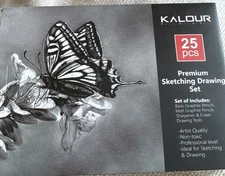 KALOUR 25-Piece Sketch Pencil Set NEW Shipping Included