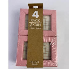Lot of 2 Harbortown Mini Photo Frames 4 Pack Blush Pink 2x3 Inch Picture Frames