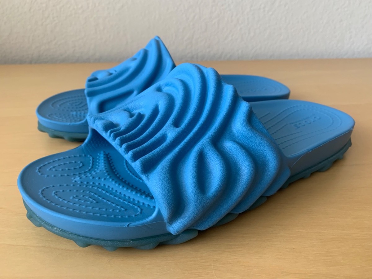 Crocs Salehe Bembury Pollex Tashmoo Blue Slides USED Mens 8 Womens