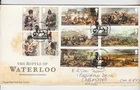 GB ROYAL MAIL FDC COVER 2015 BATTLE OF WATERLOO SET & EX SHEET HANDWRITTEN