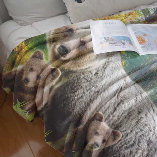 Fleece Throw Blanket 50"x60", Soft Cozy Warm Fuzzy Flannel Plush Blanket Brow... - Picture 6 of 8