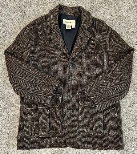 Vintage Eddie Bauer Herringbone Wool-Blend Jacket — Made in USA video thumbnail