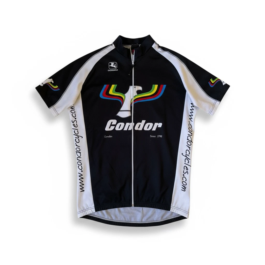 Maillot Cycliste Vintage GIORDANA CINELLI Années 80 - Blanc - Taille XXL