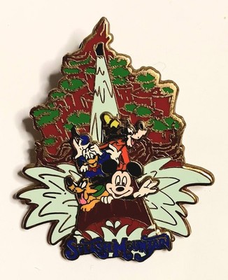 Disney Pin Trading Splash Mountain Log Flume Slider Pin MICKEY DONALD GOOFY 2008