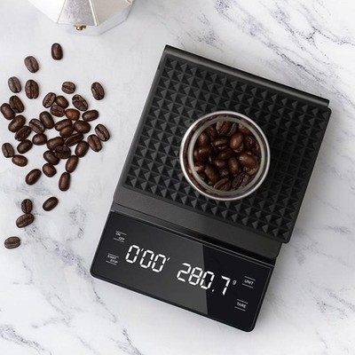 Digital Coffee Scale 3kg/0.1g Timer LCD Kitchen Espresso Pour Over Multifunction