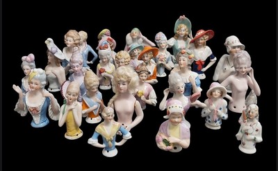 29 x 20er Jahre + deutsche Biskuit & Porzellan 3 Half Dolls Halbfiguren - 5 bis 11 cm T