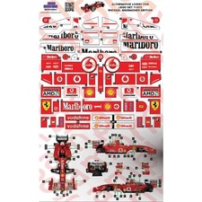 Ferrari F1 F2004 Schumacher Period-Correct Livery Sticker Set for LEGO 11375