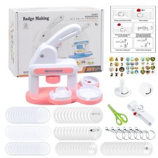 Badge Maker Machine with 3 Pins Sharp,Upgrade Button Maker Artist DIY Pin Mak...