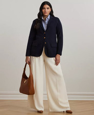 Lauren Ralph Lauren Women Navy Cotton-Blend S...