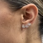 Diamond Earrings Pear & Round 1.67 Ct E-F VS1 Lab Created 14k Rose Gold — photo 4