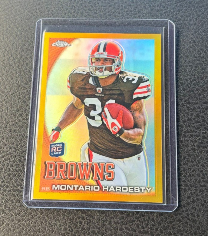 Montario Hardesty Topps Chrome #C168 Gold Refractor