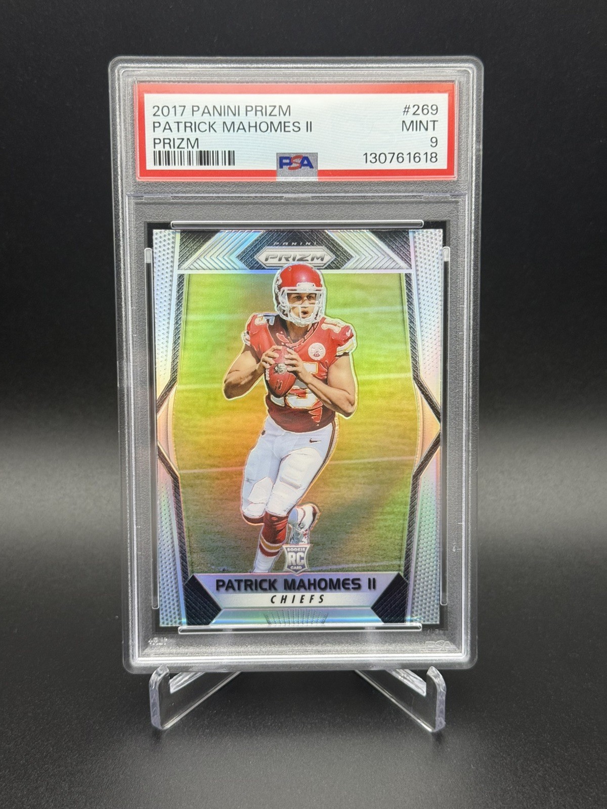 2017 Panini Prizm Patrick Mahomes II Silver #269  Rookie RC PSA 9