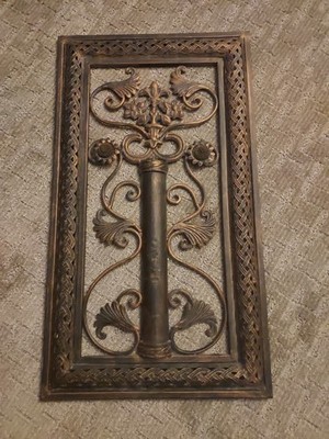 Ornate Flowery Metal Wall Decor