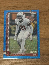 Garrett Williams Topps Chrome 2025 Arizona Cardinals Blue Wave /150