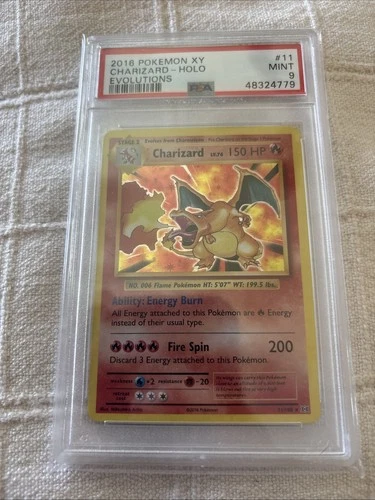 2016 POKEMON XY EVOLUTIONS #11 CHARIZARD-HOLO PSA 9