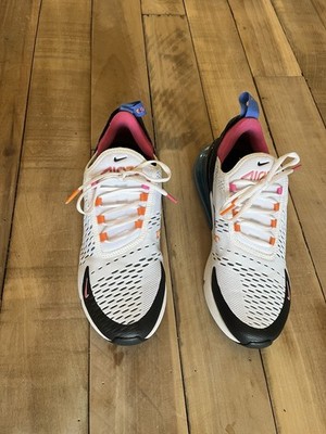 Nike Air Max 270 Shoes Men Size 8 White Multi Black Magma Orange CW6989-100