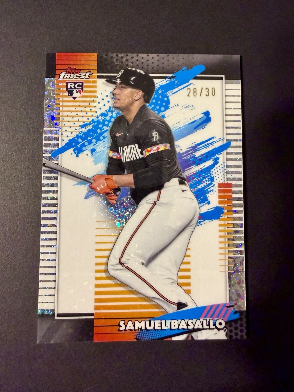 2026 Topps Finest #166 Samuel Basallo RC White Diamond Refractor /30 Orioles