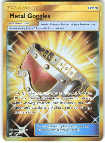 Metal Goggles 195/181 Secret Rare Team Up Pokemon Holo Near Mint