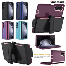 For Samsung Galaxy Z Fold 7 6 5 5G Case Belt Clip Holster Shockproof Armor Cover