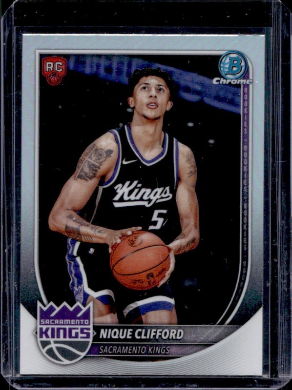 2025-26 Bowman Nique Clifford Chrome RC Red Rookie Variation SP #BRR-24 Kings