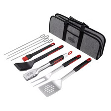 Expert Grill Grilling Accessories BBQ Grill Tools Set, 10 Pieces Stainless Steel