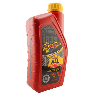 Schaeffer s 6020 SynShield All Performance Full Synthetic 0W-20 Engine Oil 1 Qt