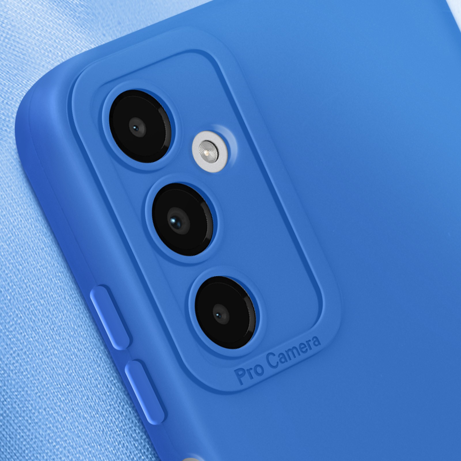 Coque Galaxy A05s anti-rayure caméra arrière en silicone bleu - 3