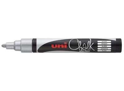 [PWE-5M AR] uni-ball Marqueur craie pointe conique moyenne PWE5M AR Argent - Photo 1/3