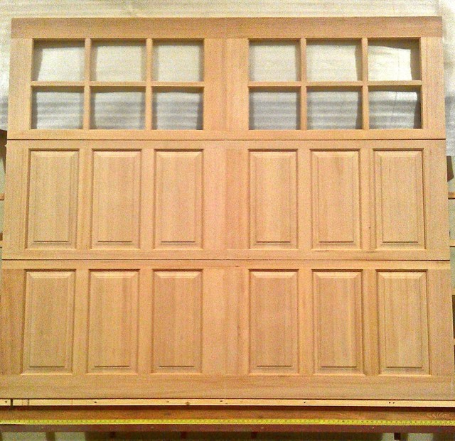 8x7 Wood Carriage House Overhead Garage Door, AmanaDoors Model 105W12