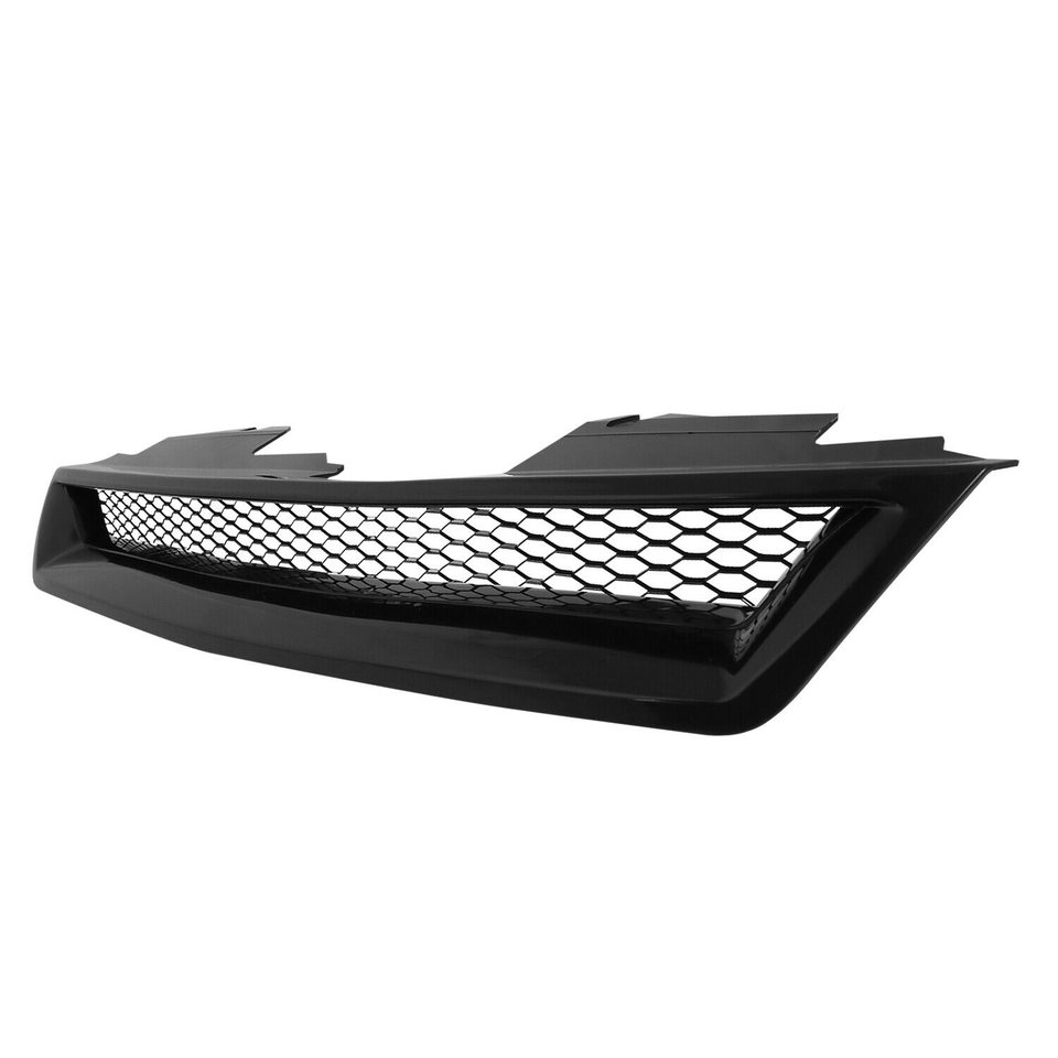 Front Bumper Mesh Grille Glossy Black Hood Grill Fit For Honda Civic 2 Door 2001 2003